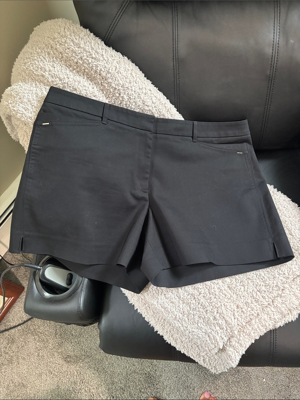 White House Black Market Black High-Waist Dress Shorts